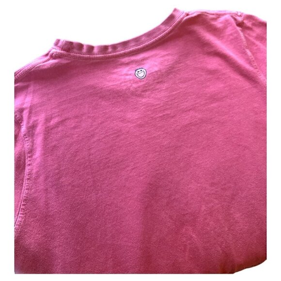 Women's VIntage Wash Life is Good Long Sleeve Cranberry Red T Shirt Size Small - Picture 6 of 10
